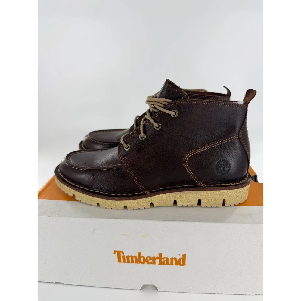 Mens Timberland Westmore Mid Lace Chukka Leather Boots Brown TB0A41Z1500 Size 9